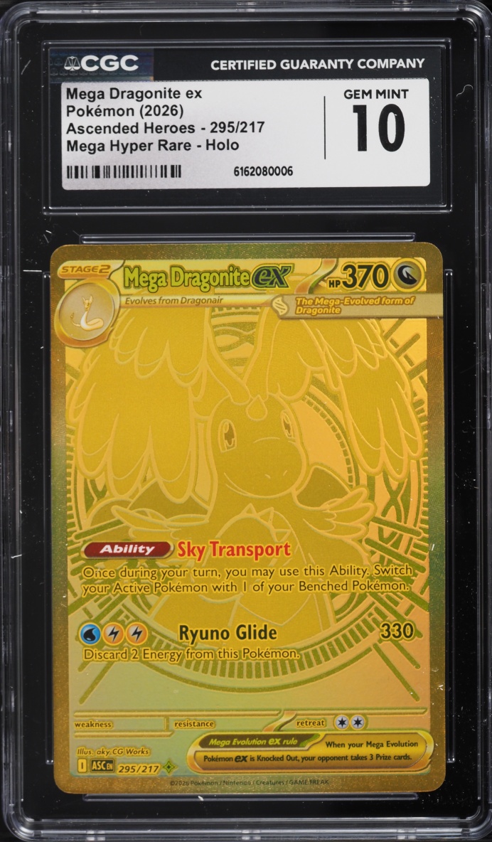 2026 Pokemon Mega Evolution Ascended Heroes MHR Mega Dragonite Ex #295 CGC 10 GEM MINT