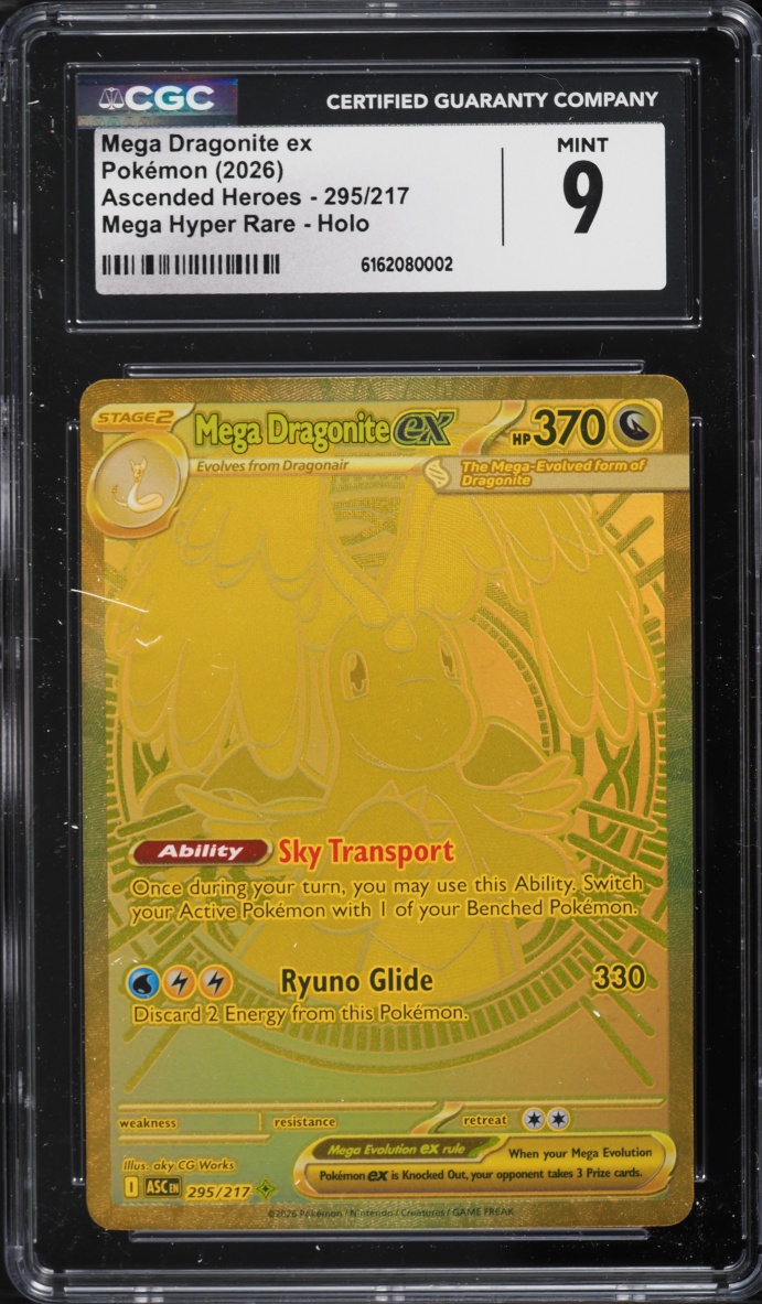 2026 Pokemon Mega Evolution Ascended Heroes MHR Mega Dragonite Ex #295 CGC 9 MINT