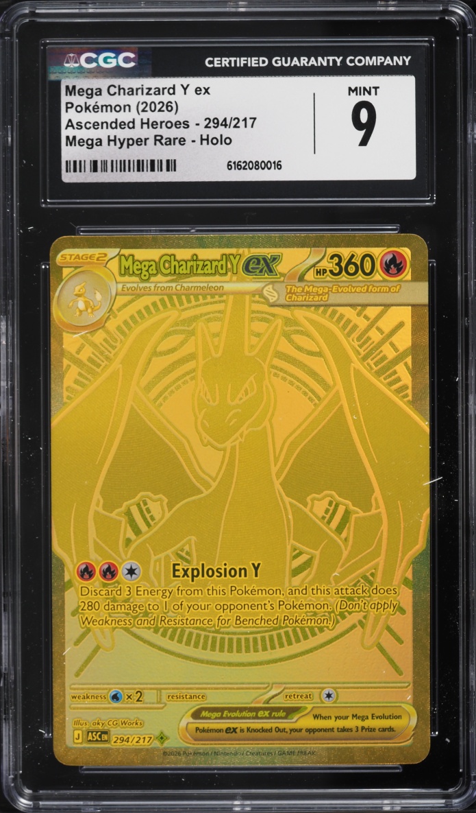 2026 Pokemon Mega Evolution Ascended Heroes MHR Mega Charizard Y Ex #294 CGC 9 MINT