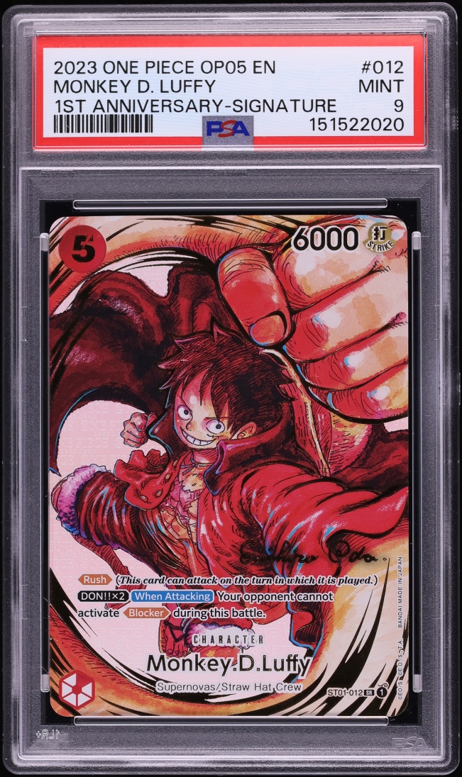 2023 One Piece Awakening New Era 1st Anniversary Monkey D. Luffy #ST01-012 PSA 9 MINT