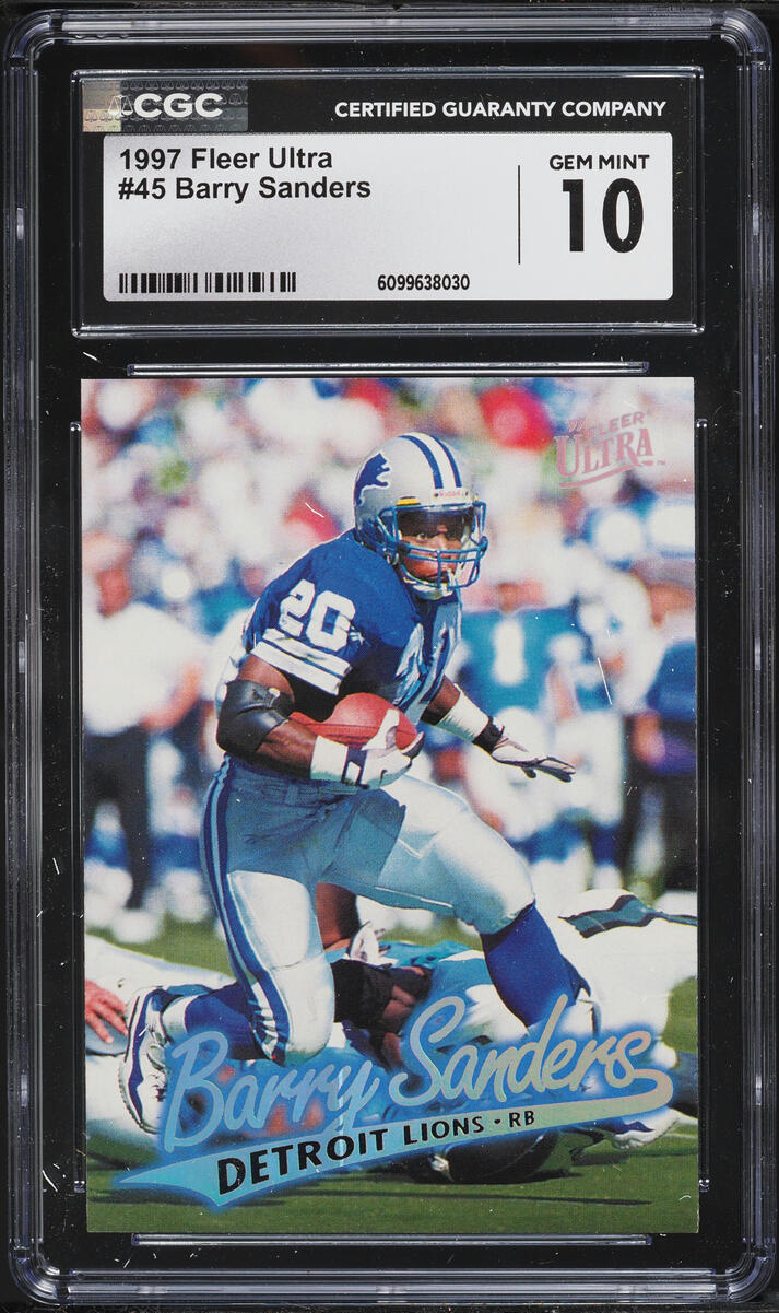 1997 Ultra Football Barry Sanders #45 CGC 10 GEM MINT