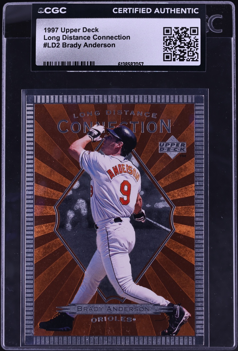 1997 Upper Deck Long Distance Connection Brady Anderson #LD2 CGC AUTH
