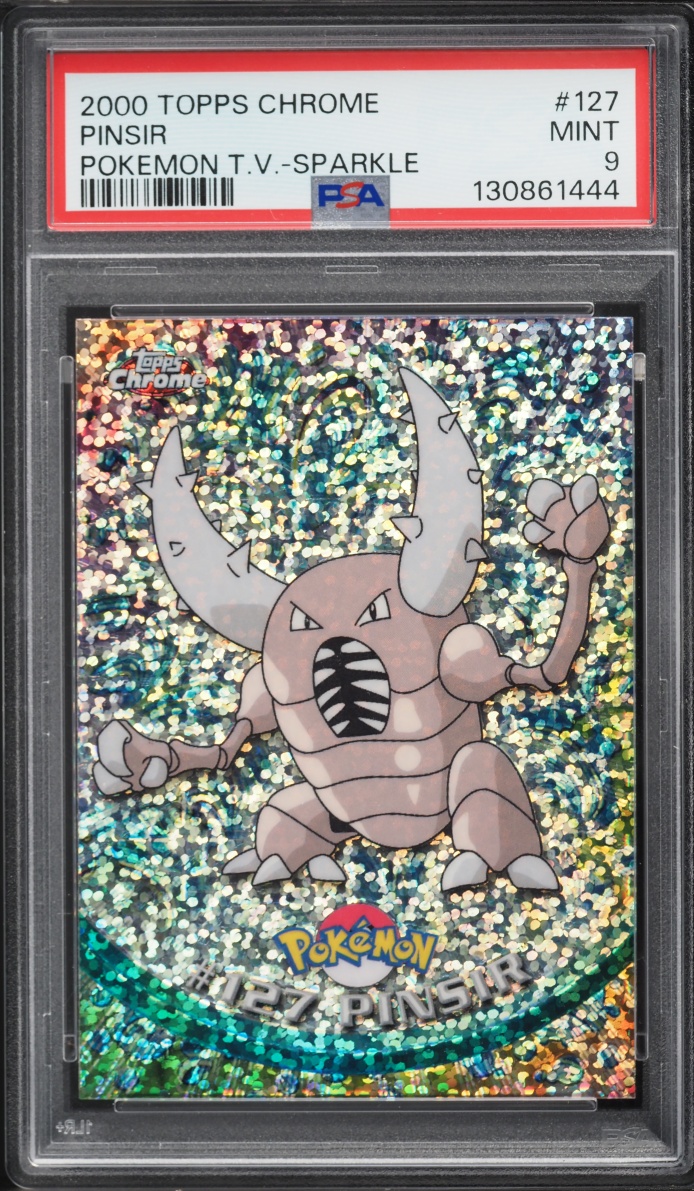 2000 Topps Chrome Pokemon Series 2 Sparkle Pinsir #127 PSA 9 MINT
