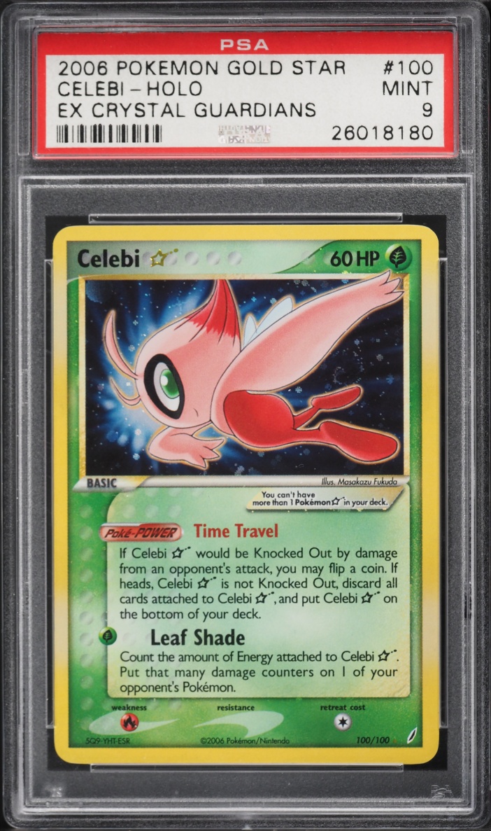 2006 Pokemon EX Crystal Guardians Holo Celebi Gold Star #100 PSA 9 MINT