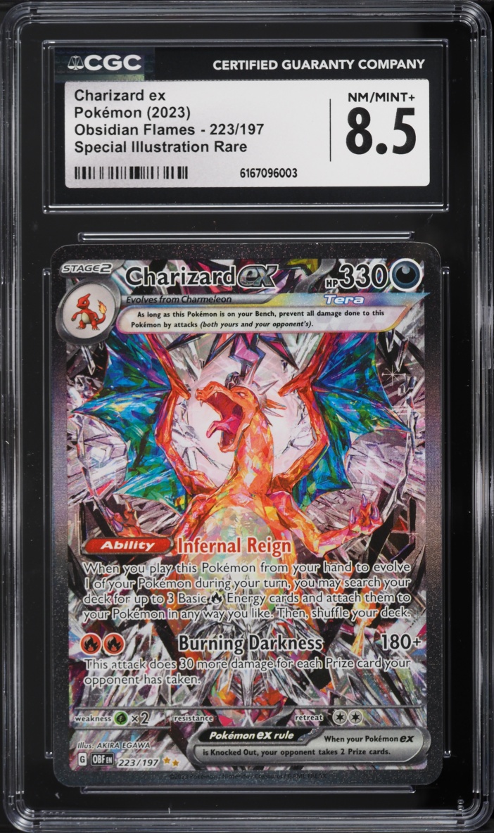 2023 Pokemon Scarlet & Violet Obsidian Flames SIR Charizard EX #223 CGC 8.5 NM-MT+