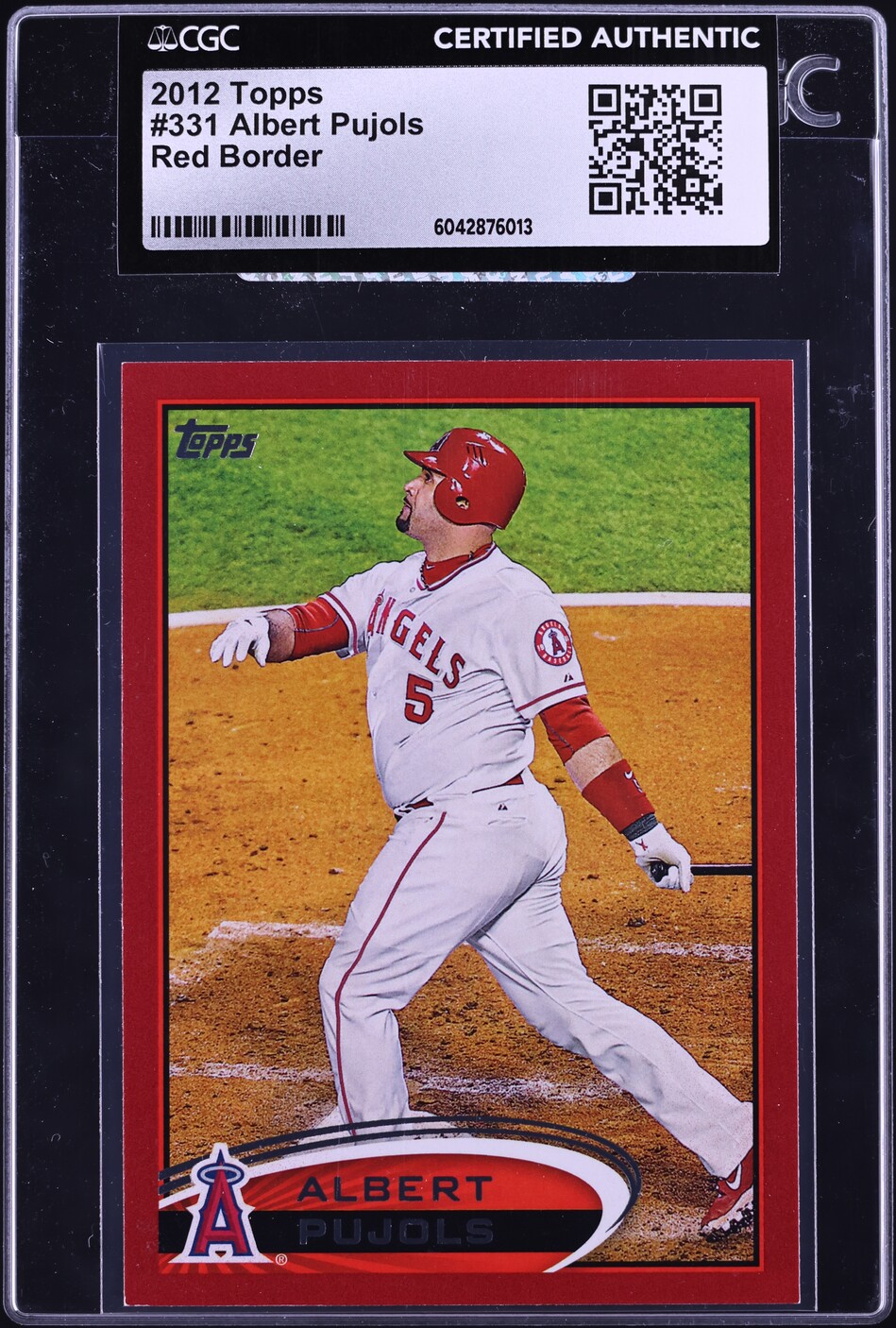 2012 Topps Red Border Albert Pujols #331 CGC AUTH