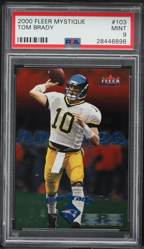 2000 Pacific Draft Picks Tom Brady ROOKIE /999 #403 BGS 8.5 NM-MT+