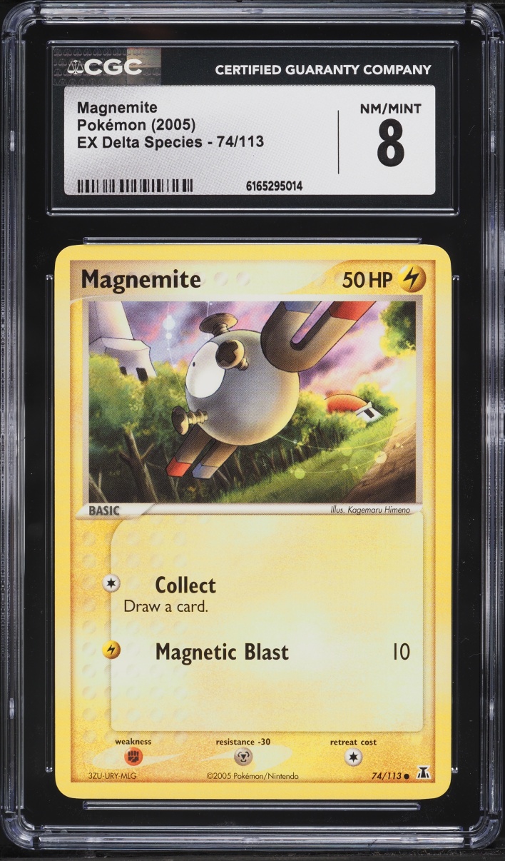 2005 Pokemon Ex Delta Species Magnemite #74 CGC 8 NM-MT