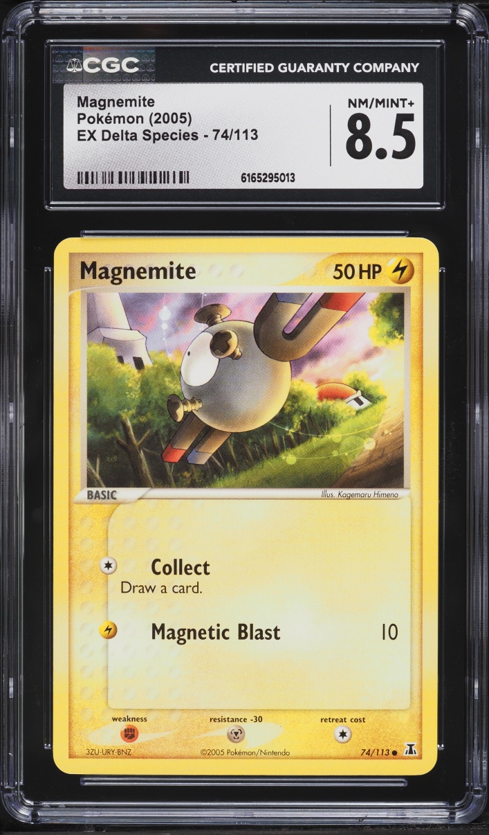 2005 Pokemon Ex Delta Species Magnemite #74 CGC 8.5 NM-MT+