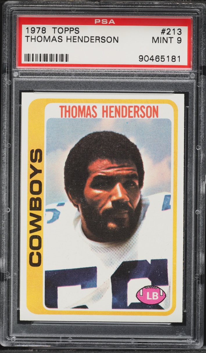 1978 Topps Football Thomas Henderson #213 PSA 9 MINT