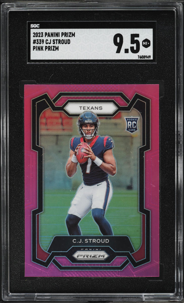 2023 Panini Prizm Pink C.J. Stroud ROOKIE #339 SGC 9.5 MINT+