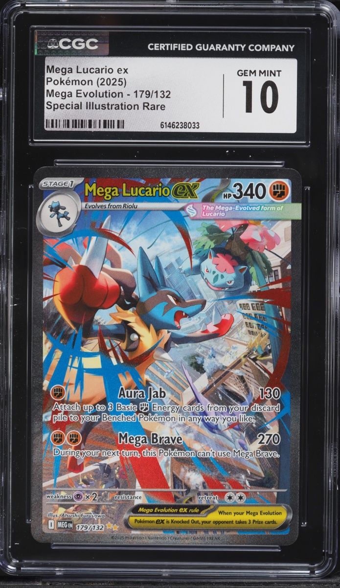 2025 Pokemon Mega Evolution SIR Mega Lucario EX #179 CGC 10 GEM MINT