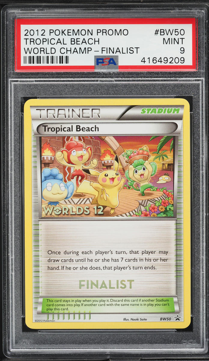 2012 Pokemon BW Promo World Championships Finalist Tropical Beach #BW50 PSA 9
