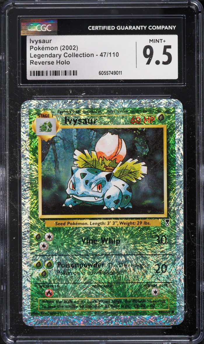 2002 Pokemon Legendary Collection Reverse Holo Ivysaur #47 CGC 9.5 MINT+