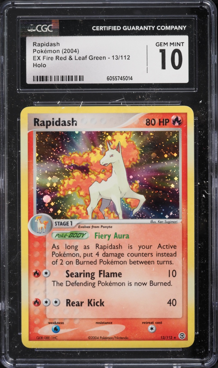 2004 Pokemon Ex Fire Red & Leaf Green Holo Rapidash #13 CGC 10 GEM MINT