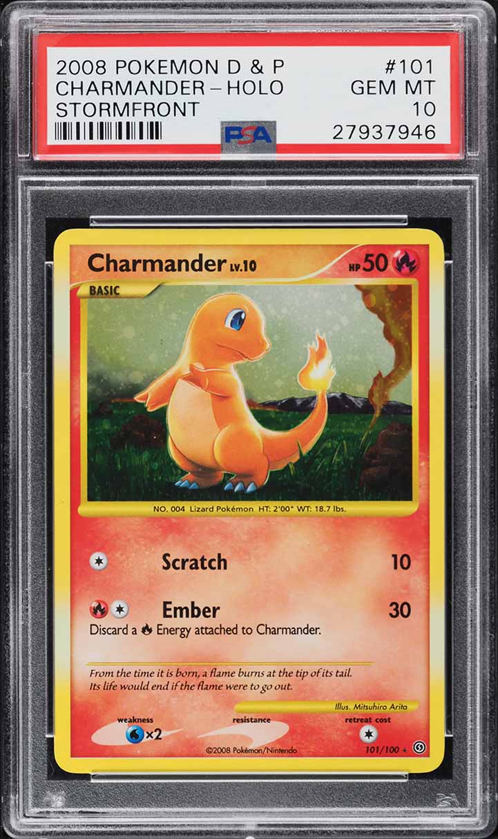 2008 Pokemon Diamond & Pearl Stormfront Holo Charmander #101 PSA 10 GEM MINT