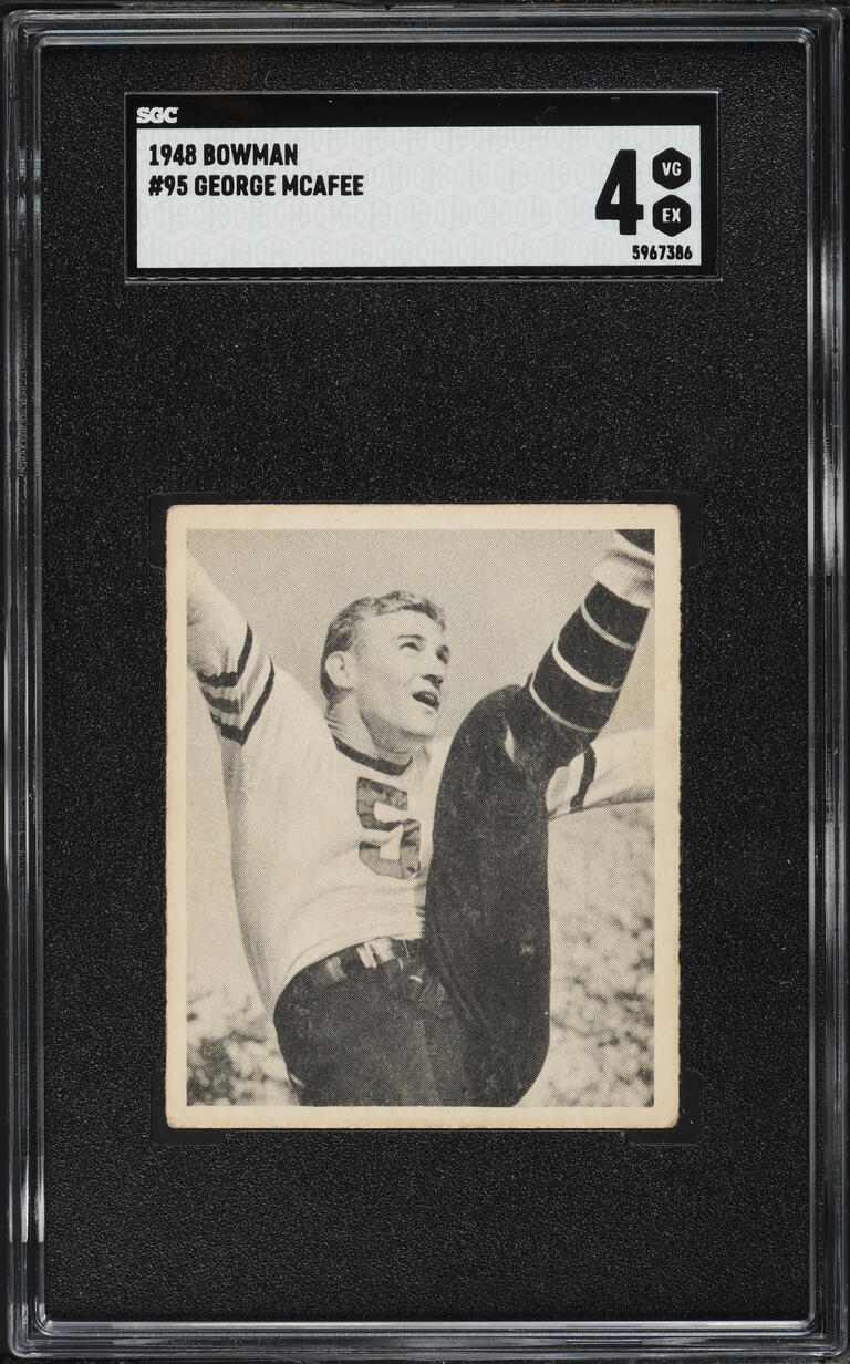 1948 Bowman Football George McAfee ROOKIE #95 SGC 4 VGEX
