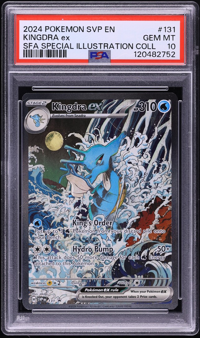 2024 Pokemon Scarlet & Violet Black Star Promo Illustration Collection Kingdra ex #131 PSA 10