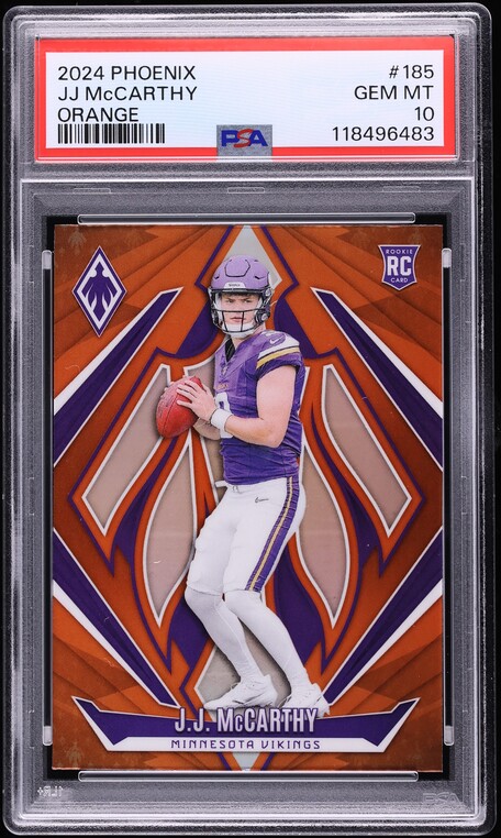 2024 Panini Phoenix Orange J.J. McCarthy ROOKIE #185 PSA 10 GEM MINT
