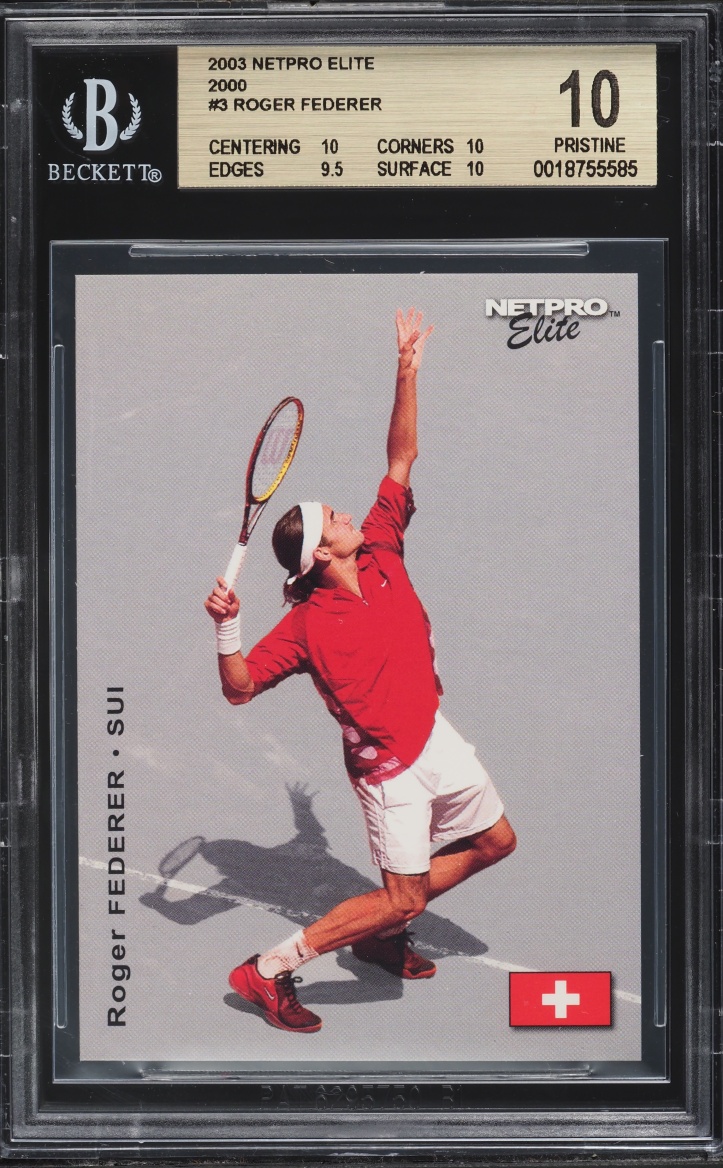 2003 Netpro Elite Roger Federer ROOKIE /2000 #3 BGS 10 PRISTINE
