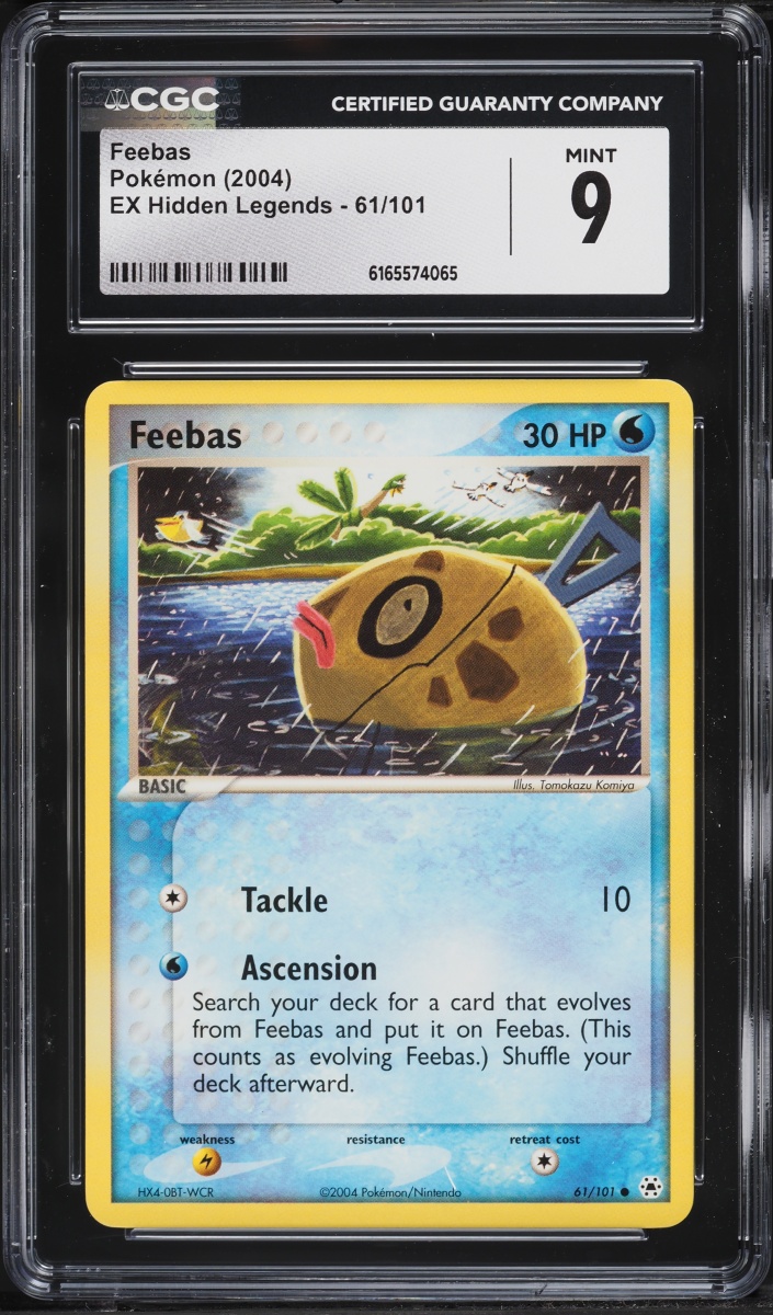 2004 Pokemon Ex Hidden Legends Feebas #61 CGC 9 MINT