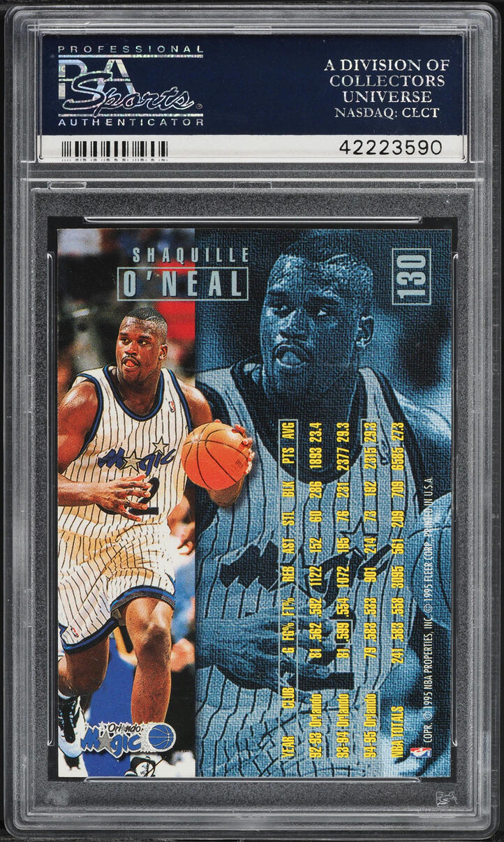 1995 Fleer Basketball Shaquille O'Neal #130 PSA 10 GEM MINT
