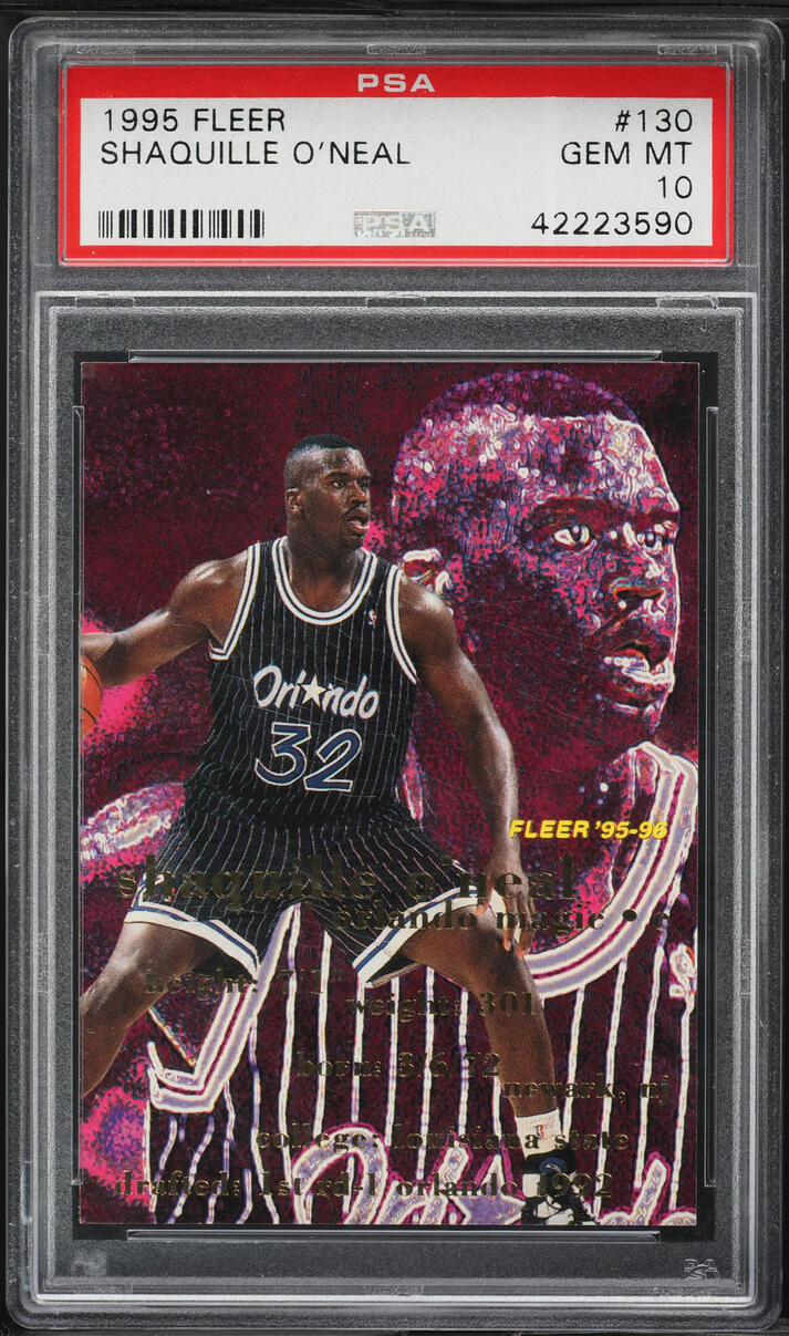 1995 Fleer Basketball Shaquille O'Neal #130 PSA 10 GEM MINT