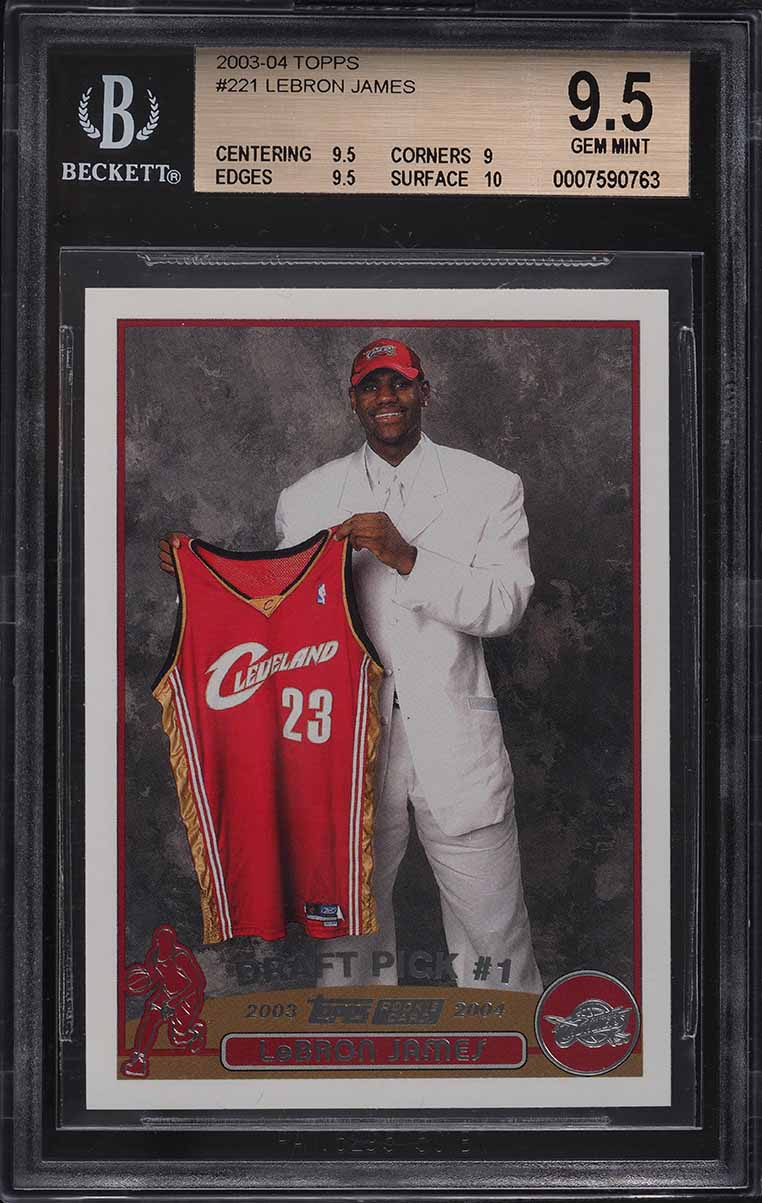2003 Fleer E-X LeBron James ROOKIE #102 BGS 9.5 GEM MINT on