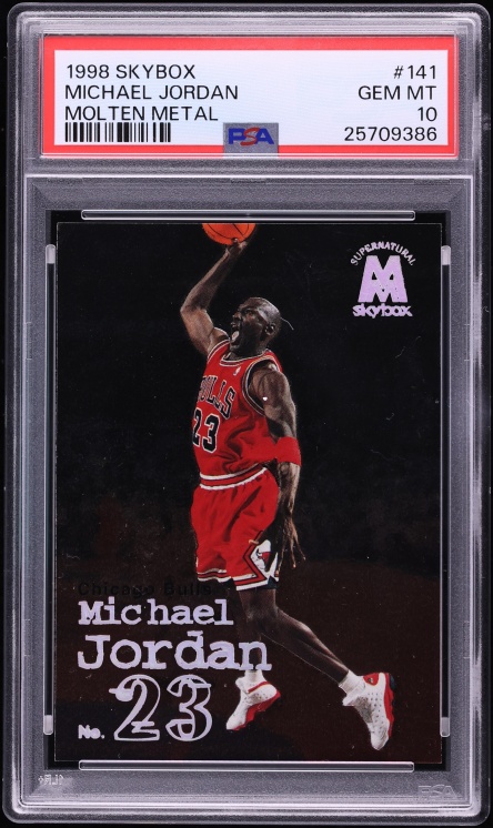 1998 Skybox Molten Metal Michael Jordan #141 PSA 10 GEM MINT