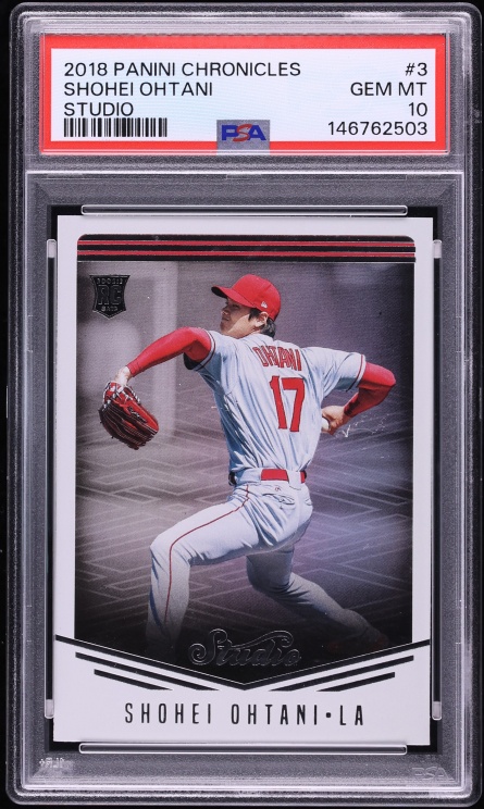 2018 Panini Chronicles Studio Shohei Ohtani ROOKIE #3 PSA 10 GEM MINT