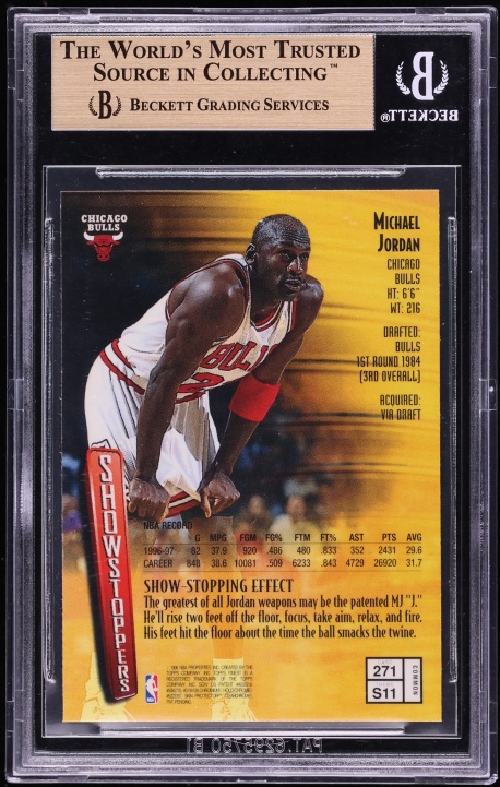 1997 Finest Basketball Michael Jordan #271 BGS 10 PRISTINE
