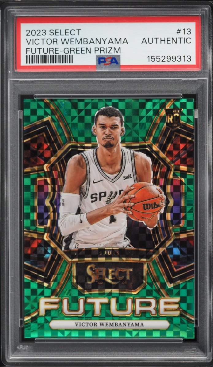 2023 Select Future Green Prizm Victor Wembanyama ROOKIE /5 #13 PSA AUTH