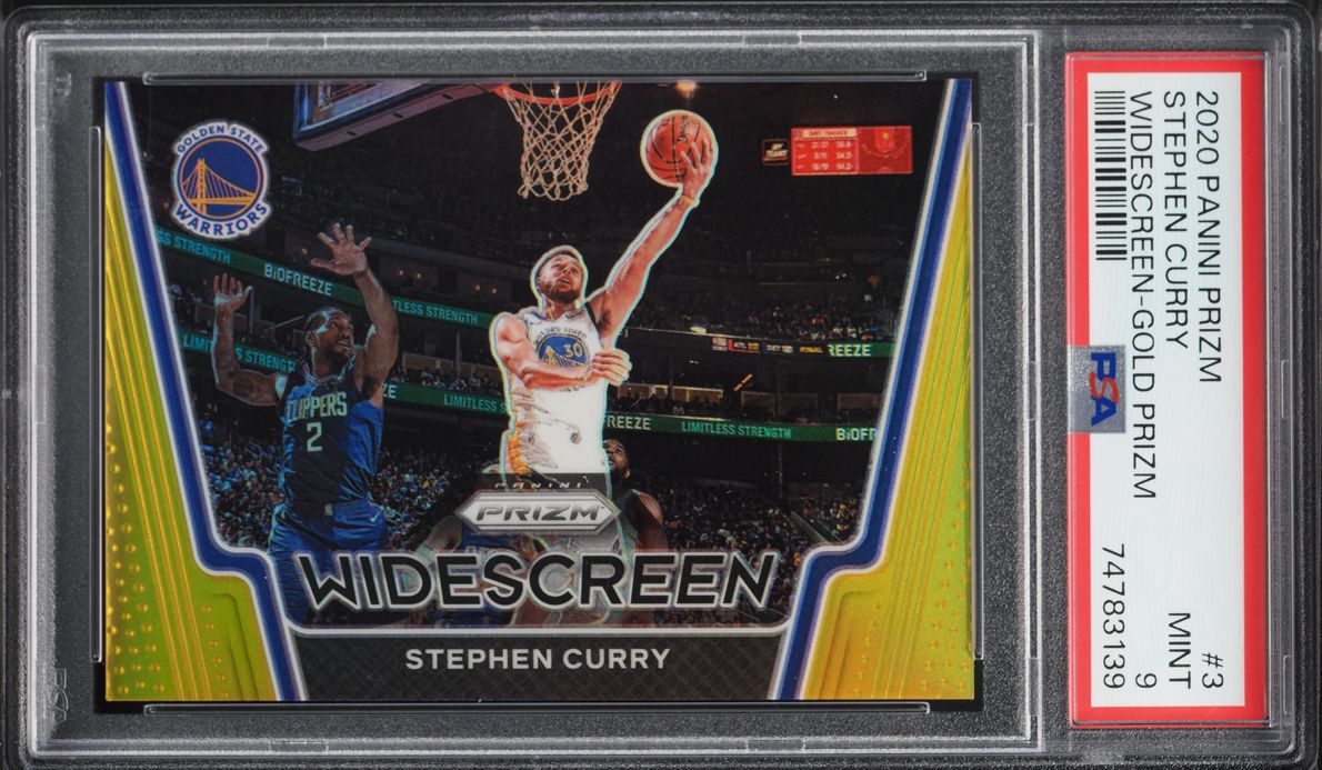 2020 Panini Prizm Widescreen Gold Stephen Curry /10 #3 PSA 9 MINT