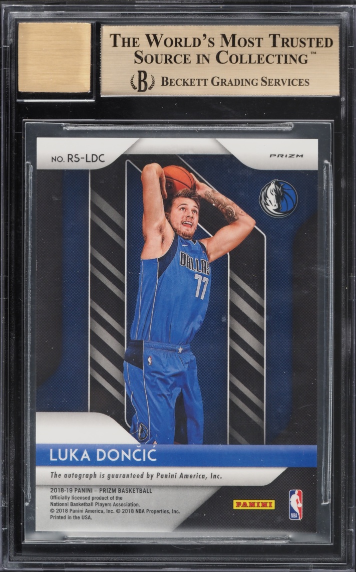 2018 Panini Prizm Silver Luka Doncic ROOKIE AUTO #RS-LDC BGS 9.5 GEM MINT