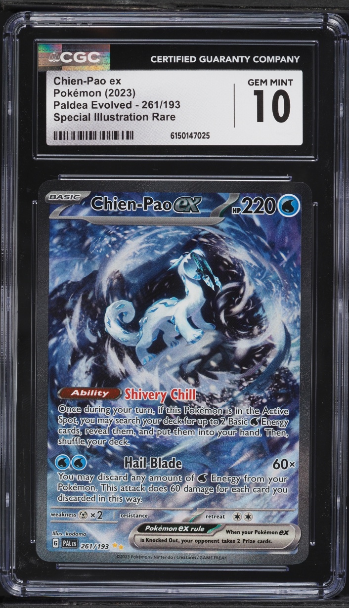 2023 Pokemon Scarlet & Violet Paldea Evolved SIR Chien-Pao ex #261 CGC 10 GEM MINT