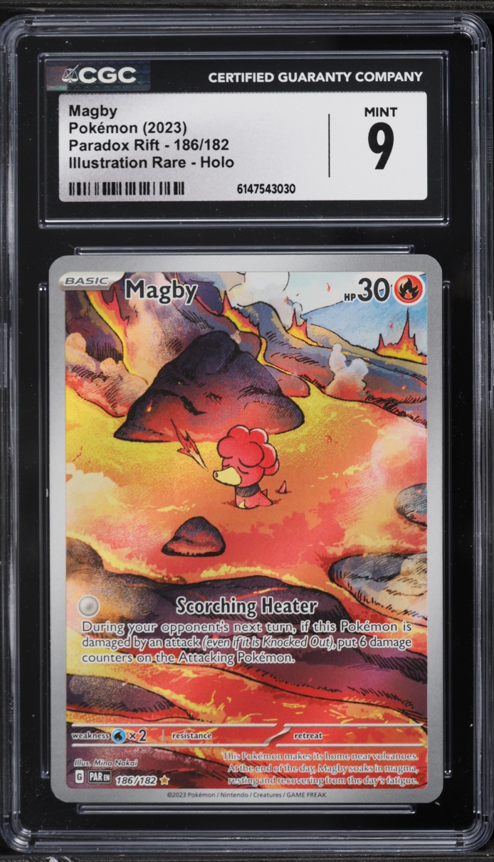2023 Pokemon Scarlet & Violet Paradox Rift IR Magby #186 CGC 9 MINT