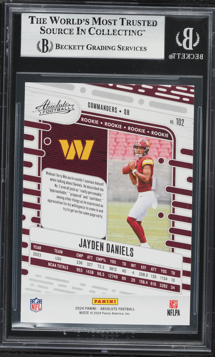 2024 Absolute Retail Jayden Daniels ROOKIE #102 BGS 9 MINT