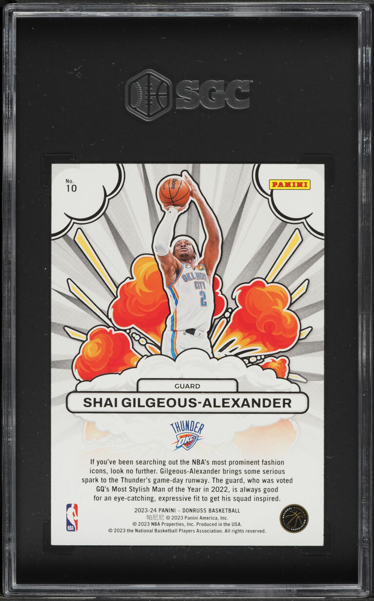 2023 Donruss Bomb Squad Shai Gilgeous-Alexander #10 SGC 9.5 MINT+