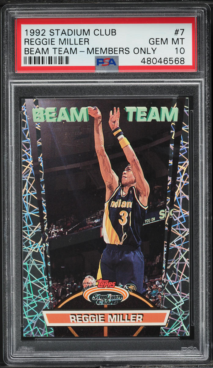 1992 Stadium Club Beam Team Members Only Reggie Miller #7 PSA 10 GEM MINT
