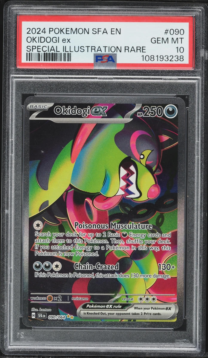 2024 Pokemon Scarlet & Violet Shrouded Fable SIR Okidogi ex #90 PSA 10 GEM MINT
