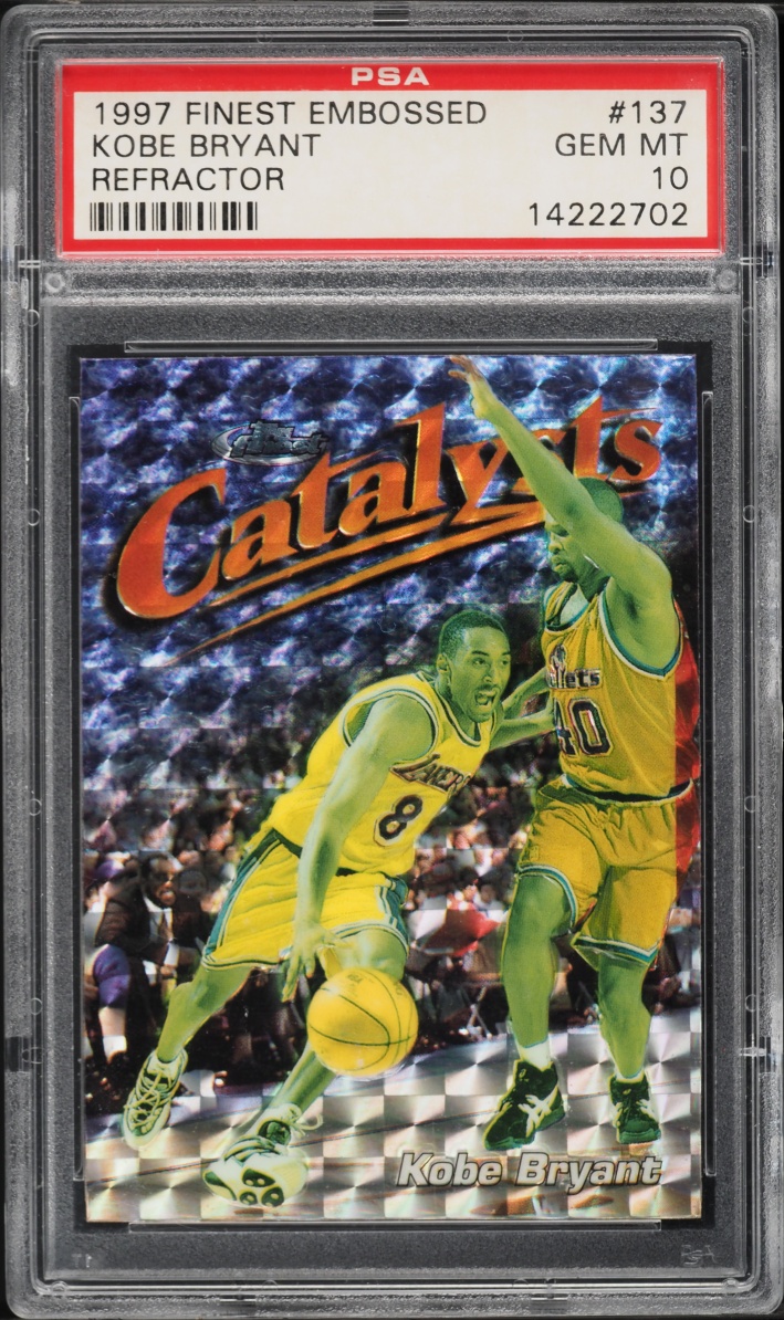 1997 Finest Embossed Refractor Kobe Bryant /263 #137 PSA 10 GEM MINT - Photo 1