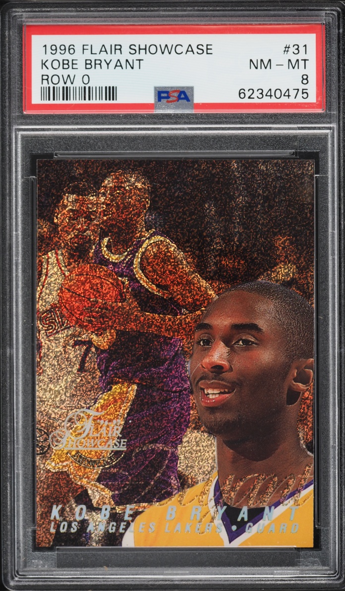 1996 Flair Showcase Row 0 Kobe Bryant ROOKIE #31 PSA 8 NM-MT - Photo 1