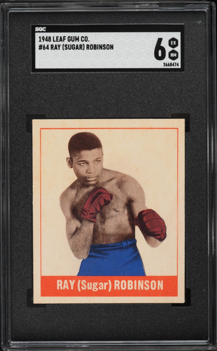 1948 Leaf Boxing Sugar Ray Robinson ROOKIE #64 SGC 6 EXMT - Photo 1