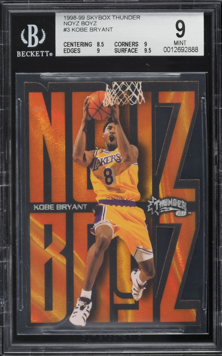 1998 Skybox Thunder Noyz Boyz Die-Cut Kobe Bryant #3 BGS 9 MINT - Photo 1