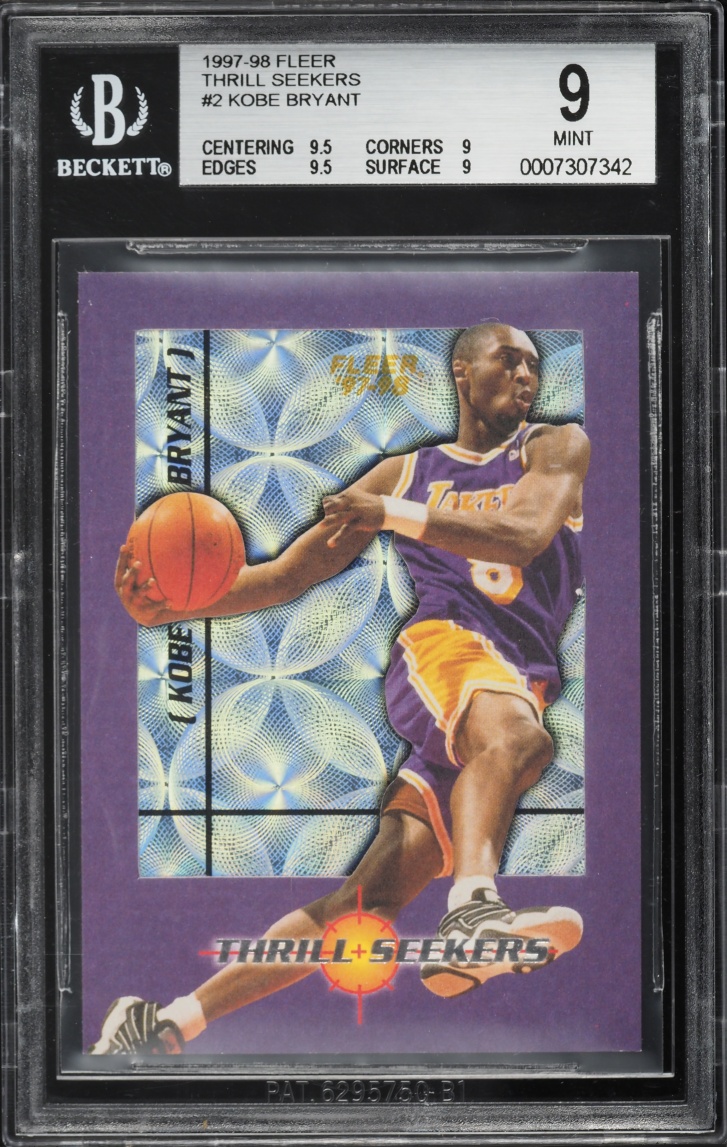 1997 Fleer Thrill Seekers Kobe Bryant #2 BGS 9 MINT - Photo 1