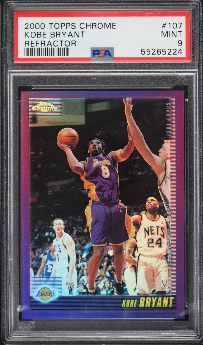2000 Topps Chrome Refractor Kobe Bryant #107 PSA 9 MINT - Photo 1