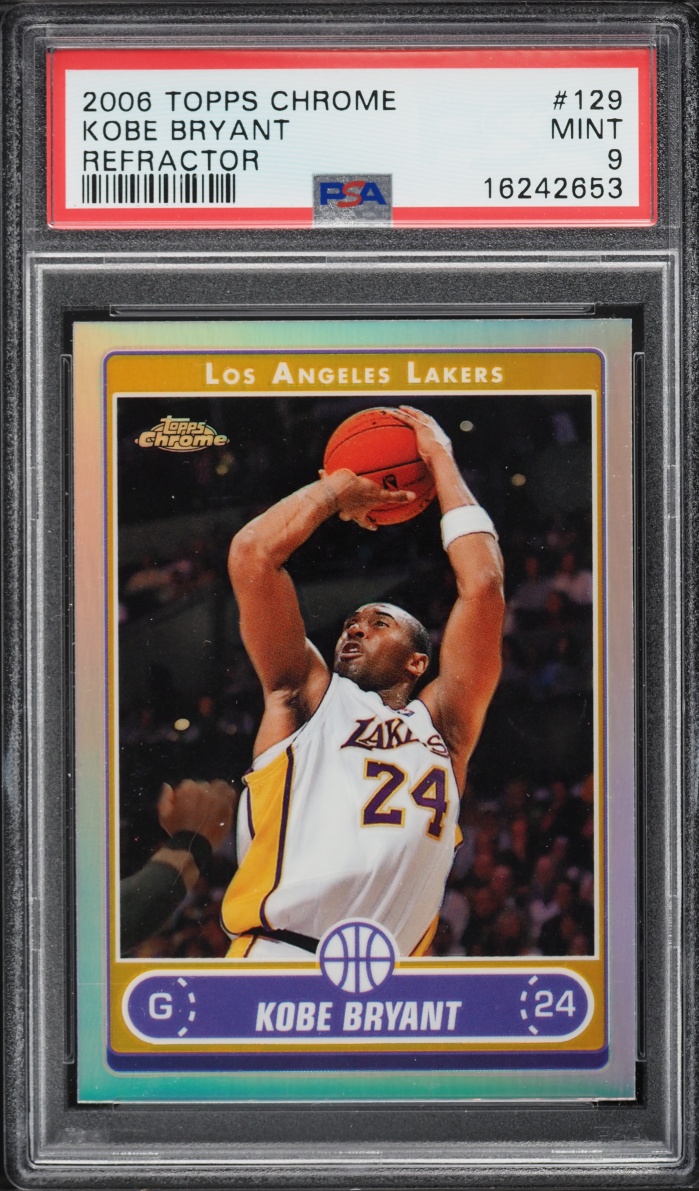 2006 Topps Chrome Refractor Kobe Bryant #129 PSA 9 MINT - Photo 1