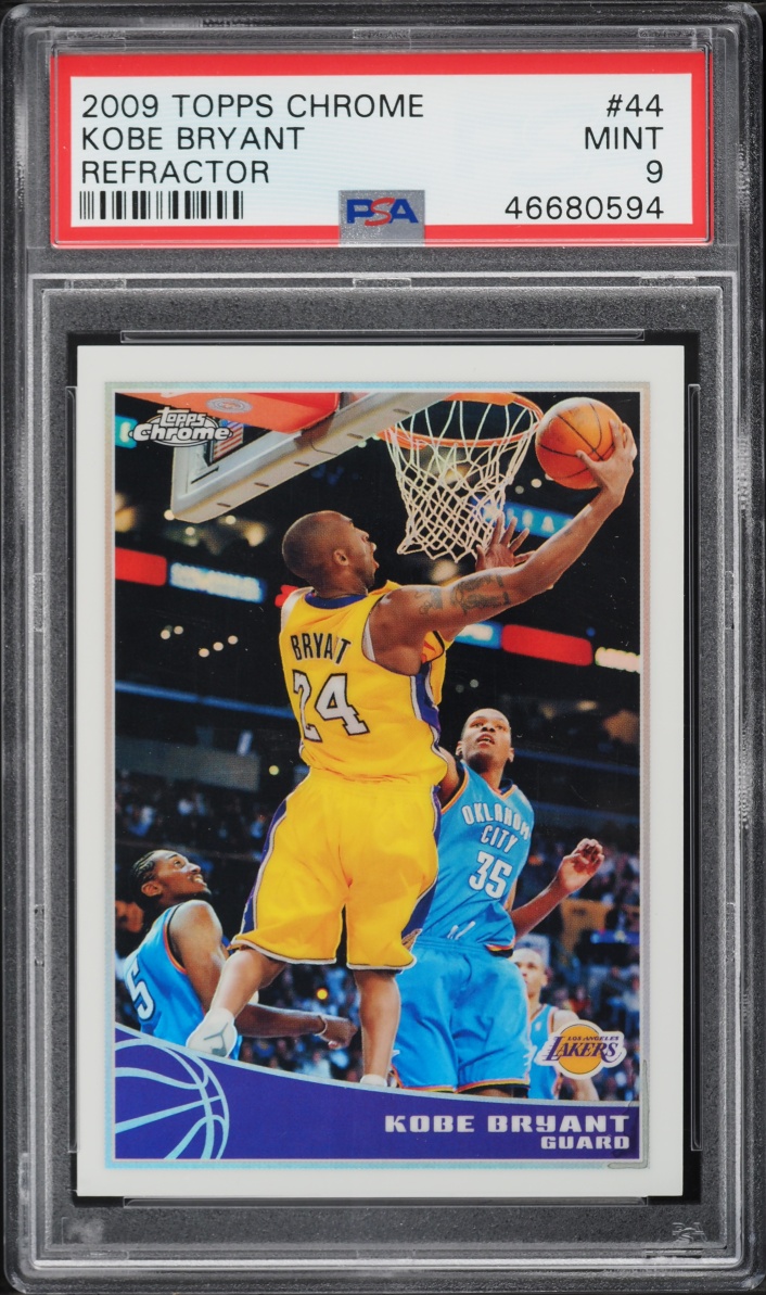2009 Topps Chrome Refractor Kobe Bryant /500 #44 PSA 9 MINT - Photo 1