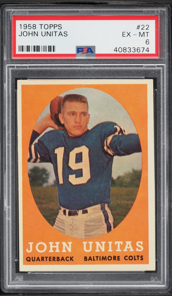 1958 Topps Football Johnny Unitas #22 PSA 6 EXMT