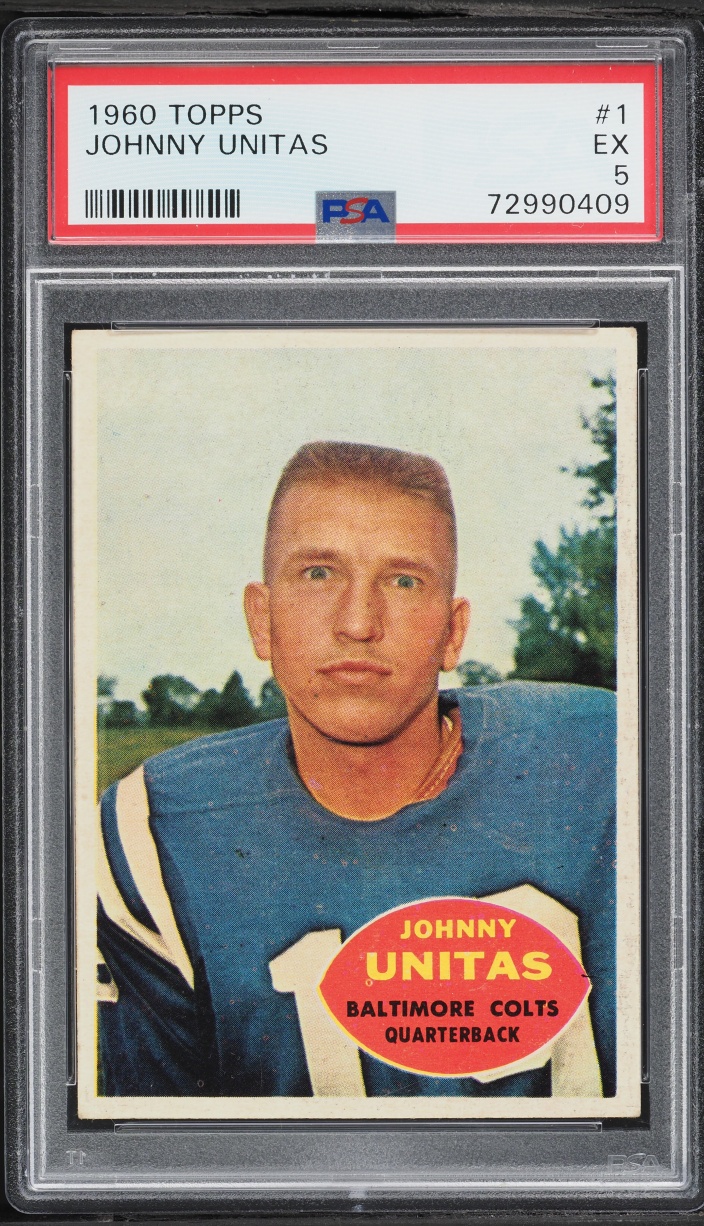 1960 Topps Football Johnny Unitas #1 PSA 5 EX